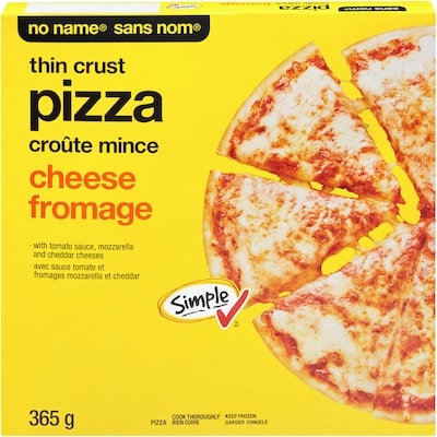 Sans Nom Pizza à croûte mince, fromage 365 g, 0,95 $/100g