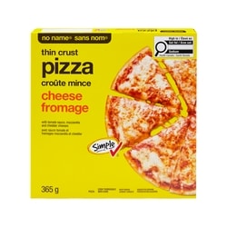 Sans Nom Pizza à croûte mince, fromage 365 g, 0,95 $/100g