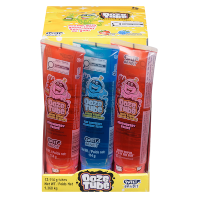 Exclusive Brands Bonbon gelé Ooze Tube paquet de 12 12x114.0 g, 1,32 $/100g
