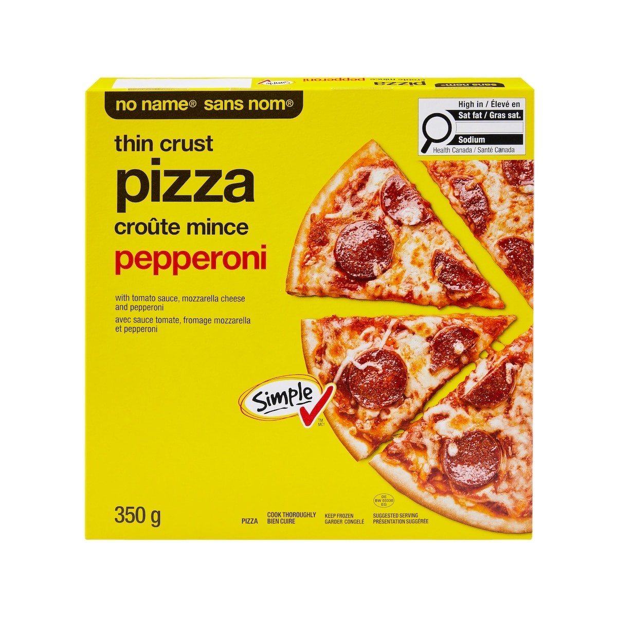 No Name Thin Crust Pepperoni Pizza