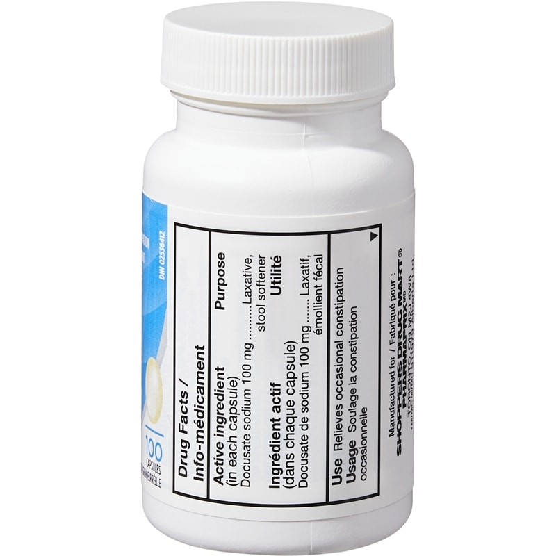 Stool Softener Clear USP 100 mg 100 Capsules