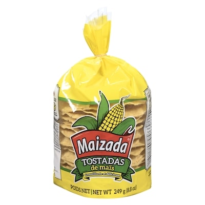 Maizada Corn Tostadas Yellow 249 g, $1.40/100g