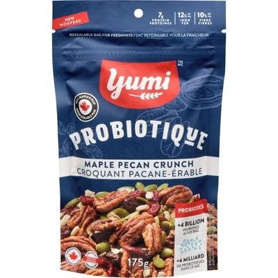 Yumi Organics Probiotique croquant pacane - érable 175 g, 4,57 $/100g