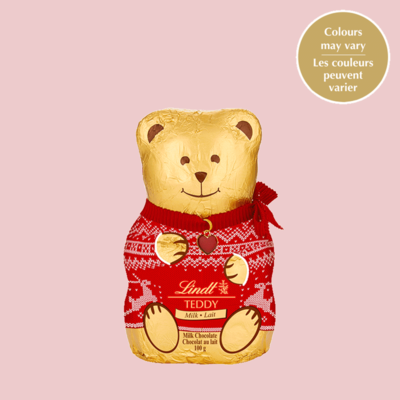 Lindt Christmas Sweater TEDDY Milk Chocolate Teddy Bear, (One Bear) 100 g, $9.99/100g