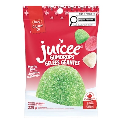 Dare JUICEE Gumdrops Merry Mix 225 g, $1.55/100g