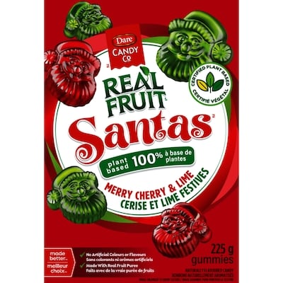 Dare Real Fruit Santas 225 g, 1,77 $/100g