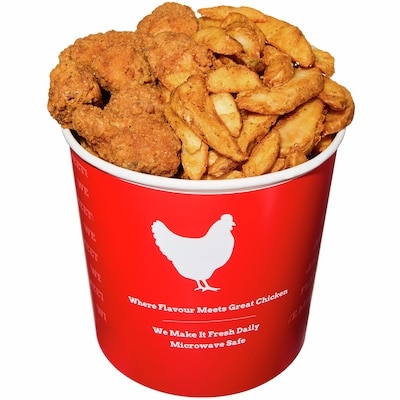 30 Wing Bucket with Potato Wedges (After 11am)