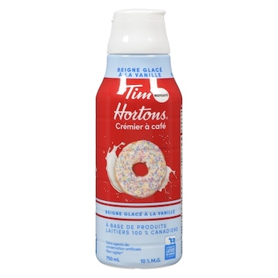 Tim Hortons Crème à café, beignet à la vanille 750 ml, 1,00 $/100ml