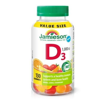 Jamieson Vitamin D3 Gummies 1000 IU 130 ea, $0.16/1ea