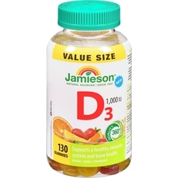 Jamieson Vitamin D3 Gummies 1000 IU 130 ea, $0.17/1ea
