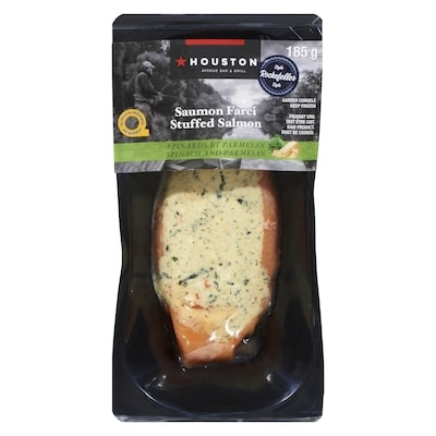Houston Avenue Bar & Grill Stuffed Salmon Spinach & Parmesan 185 g, $5.41/100g