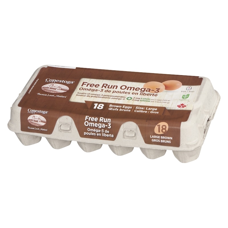 Brown Eggs Free Run Omega-3 Size: Large