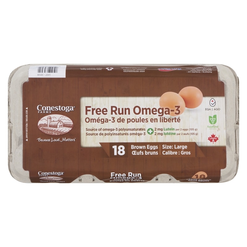 Brown Eggs Free Run Omega-3 Size: Large