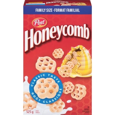 Post Honeycomb céréales format familial 525 g, 1,05 $/100g
