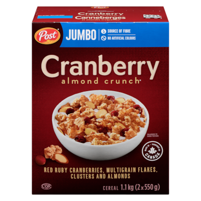 Post Cereal Cranberry Almond Crunch Jumbo 1.1 kg, $0.91/100g