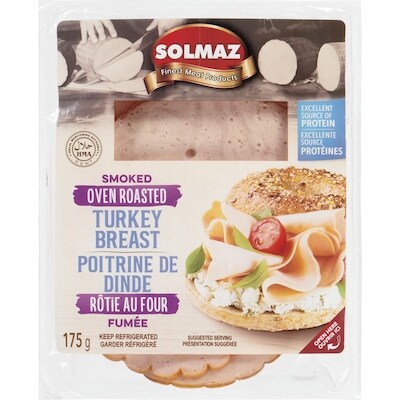 Solmaz Halal Poitrine de dinde rôtie au four fumée 175 g, 4,00 $/100g