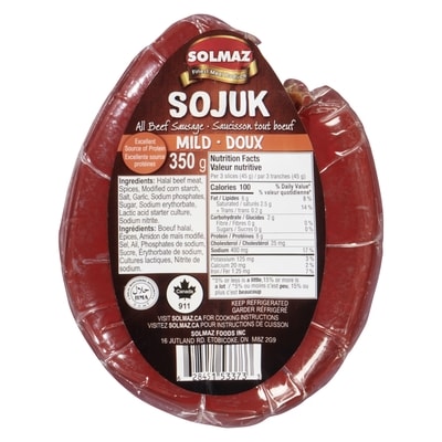 Solmaz Halal Sojuk doux 350 g, 3,29 $/100g