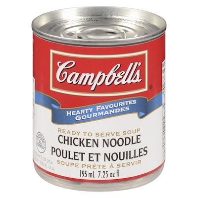 Campbell’s Soupe prête à servir poulet et nouilles 195 ml, 1,28 $/100ml