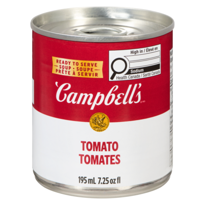 Campbell’s Soupe prête à servir tomates 195 ml, 1,28 $/100ml