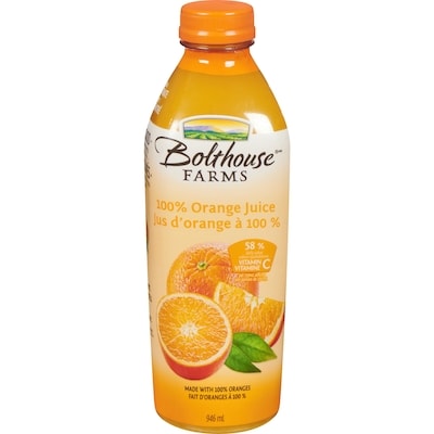 Bolthouse 100% Orange Juice 946 ml, $0.74/100ml
