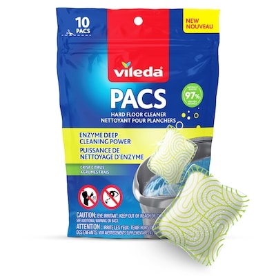 Vileda PACS Floor Cleaner, Crisp Citrus- 10pk 10 ea, $1.40/1ea