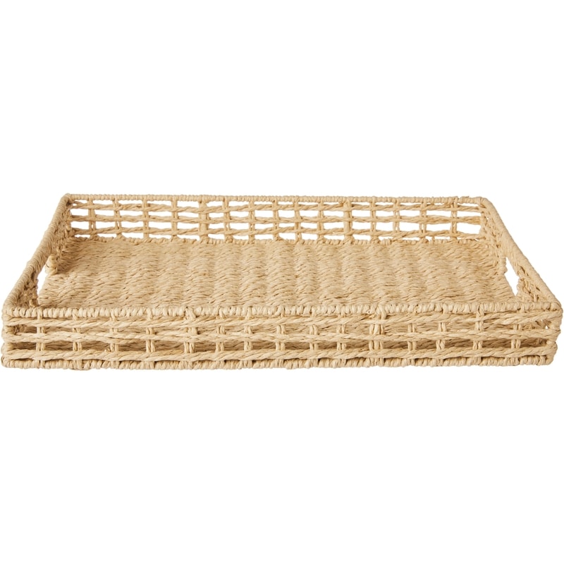 Woven Serving Tray with Handles