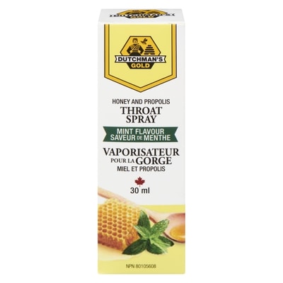 Dutchman's Gold Honey & Propolis Throat Spray Mint Flavour 30 ml, $49.97/100ml