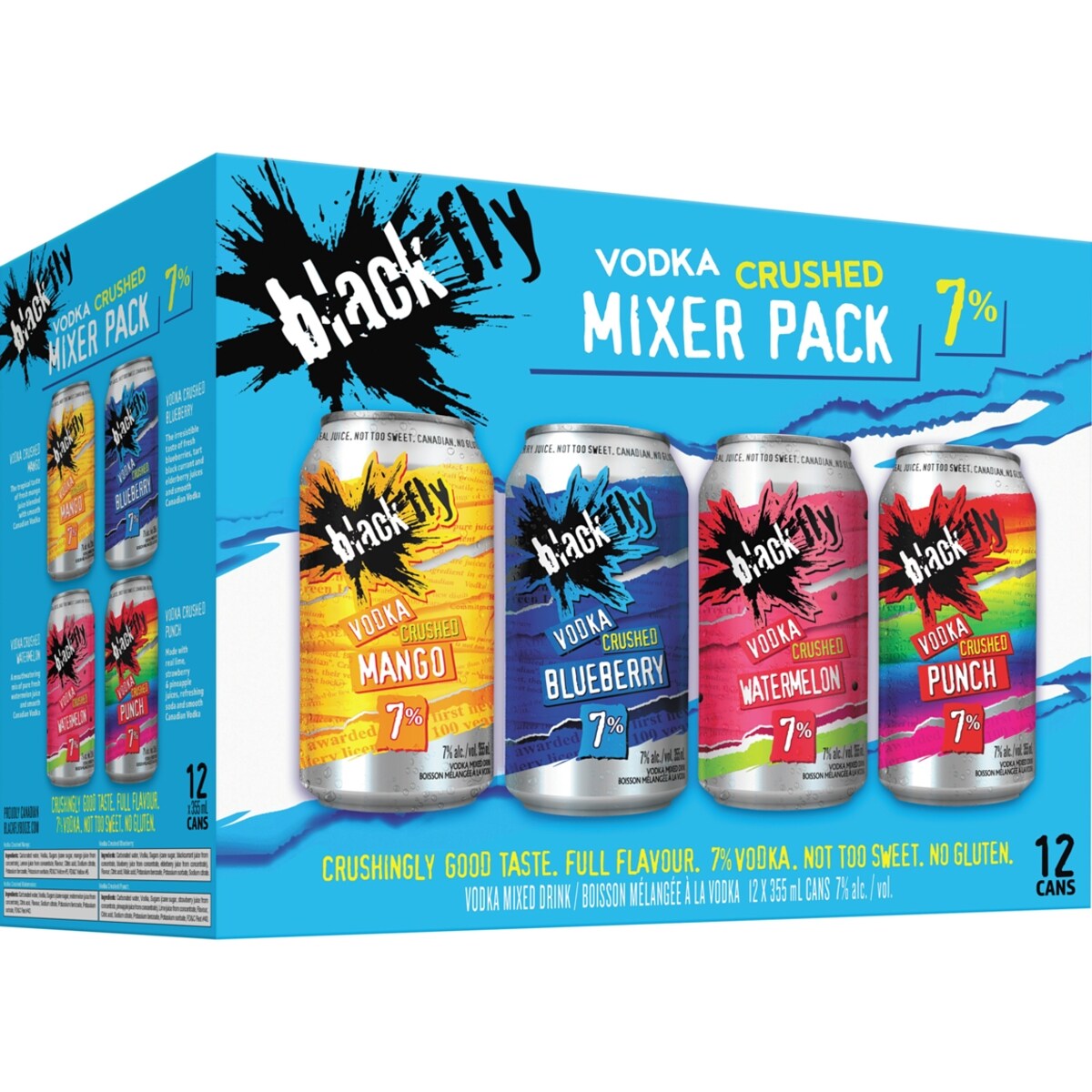 Black Fly Pack mélangeur Vodka Crushed (Pièce d’identité requise au moment du ramassage) 12x355.0 ml, 0,62 $/100ml