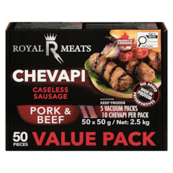 Royal Meats Caseless Sausage Royal Chevapi Pork & Beef Family Pack 2.5 kg, $1.68/100g