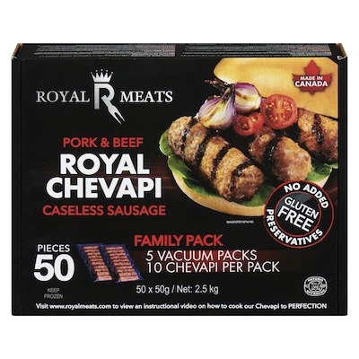 Royal Meats Caseless Sausage Royal Chevapi Pork & Beef Family Pack 2.5 kg, $1.68/100g