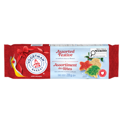 Voortman Assortiment de biscuits des fêtes 220 g, 1,81 $/100g