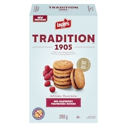Leclerc Tradition biscuits tendres framboises rouges 280 g, 1,61 $/100g