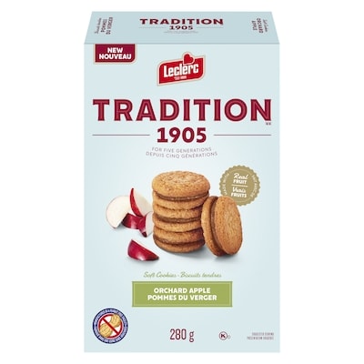 Leclerc Tradition Soft Cookies Orchard Apple 280 g, $1.07/100g