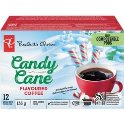 President's Choice Candy Cane Flavoured Coffee Pods 136 g, $7.35/100g