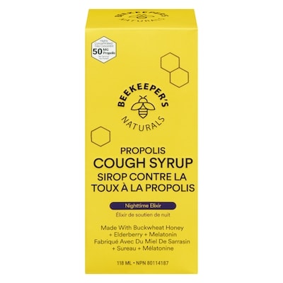Beekeeper's Naturals Propolis Cough Syrup Nighttime Elixir 118 ml, $16.94/100ml