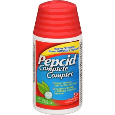 Pepcid Complete Chewable Tablets Mint Flavour 50 ea, $0.61/1ea