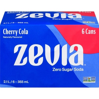 Zevia Zero Sugar Soda, Cherry Cola 6x355.0 ml, $0.26/100ml