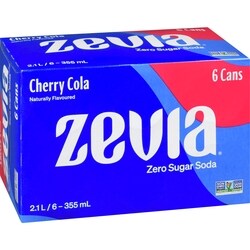Zevia Zero Sugar Soda, Cherry Cola - 6x355.0 ml | Fortinos