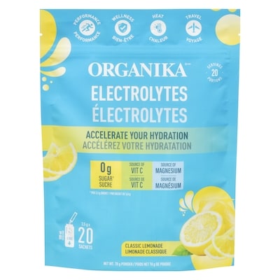 Organika Electrolytes Powder Classic Lemonade 70 g, $49.99/100g