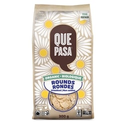 Que Pasa Croustilles de maïs biologiques rondes non salées 300 g, 1,33 $/100g