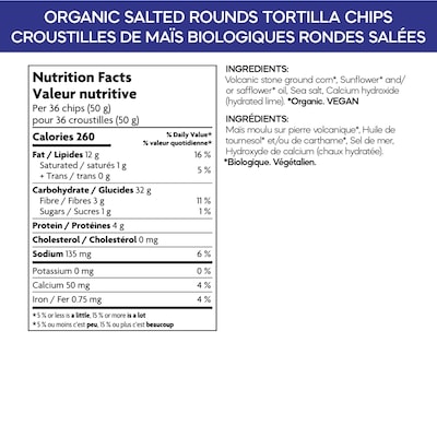 Organic Salted Rounds Tortilla Chips