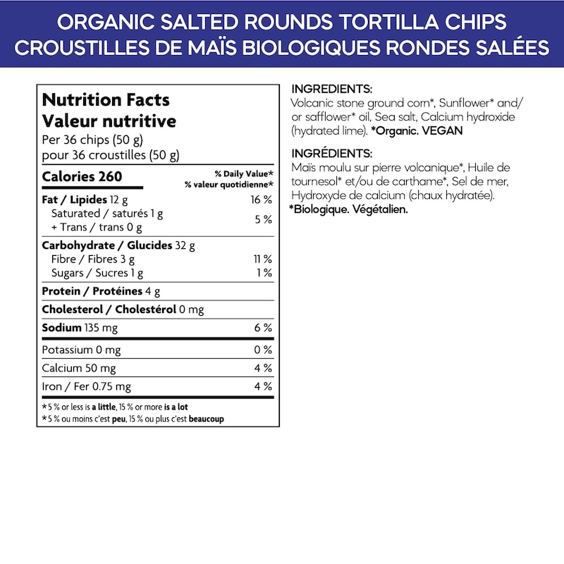 Organic Salted Rounds Tortilla Chips