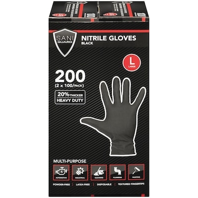 null Black Nitrile Gloves L 200 ea, $0.13/1ea