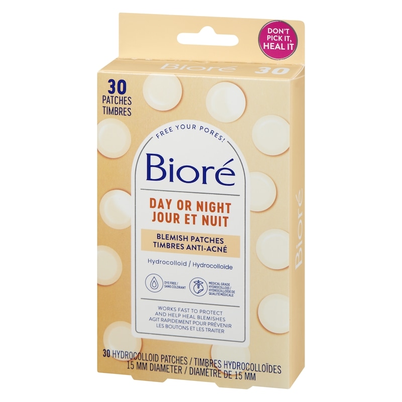 Day or Night Pimple Patches, Hydrocolloid Patches to Cover & Reduce Blemishes| Dye Free, 30 count