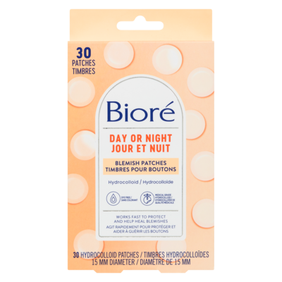 Day or Night Pimple Patches, Hydrocolloid Patches to Cover & Reduce Blemishes| Dye Free, 30 count