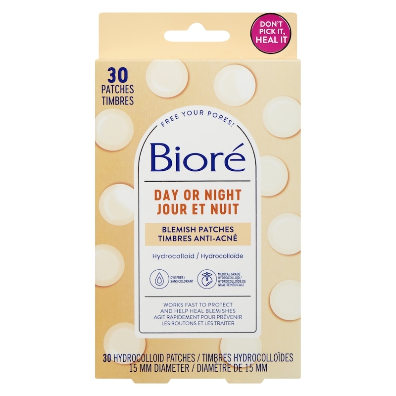 Day or Night Pimple Patches, Hydrocolloid Patches to Cover & Reduce Blemishes| Dye Free, 30 count