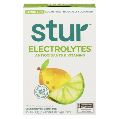 Stur Electrolyte Drink Mix Lemon Lime 8 ea, $0.37/1ea
