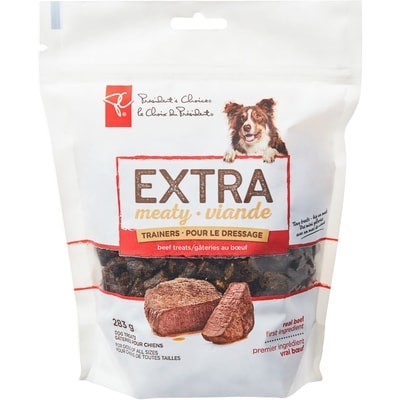 President's Choice Extra Meaty Beef Dog Treats 283 g, $2.47/100g