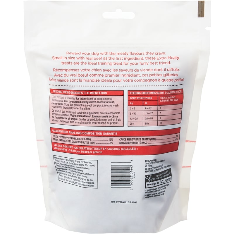 Extra Meaty Beef Dog Treats