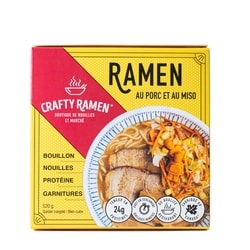 Crafty Ramen Ramen au porc et au miso 520 g, 1,73 $/100g